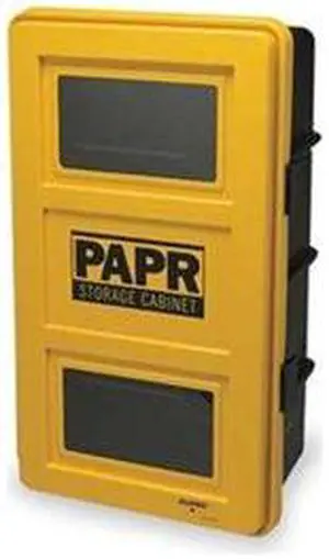 ALLEGRO INDUSTRIES 4100-P PAPR Wall Case, ABS Plastic Material, Yellow/Black