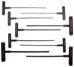 EKLIND 60809 9 Piece SAE T-Shape Hex Key Set, 60809