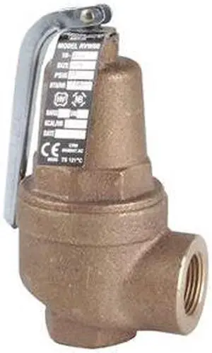 APOLLO 1060410 Safety Relief Valve, 3/4 In, 50 psi, Bronze, BtuH: 1, 209, 000