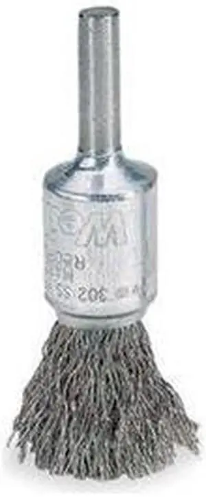 WEILER 96103 Crimped Wire End Wire Brush, Stainlesss Steel