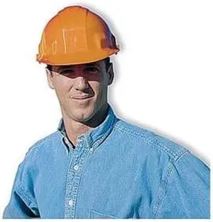 Hard Hat, FrtBrim, Slttd, 6Rtcht, Hi-Viz Org Hard Hat, FrtBrim, Slttd, 6Rtcht, Hi-Viz Org