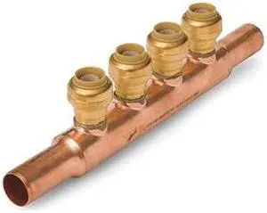 SHARKBITE 22997LF Push Fit Manifold,LF Copper,1 In. W