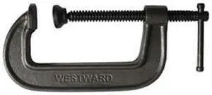 C-Clamp, 12 In, 3-5/8 In Deep, Black