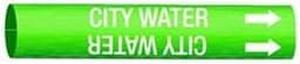 BRADY 4028-D Pipe Marker,City Water,Green,4 to 6 In