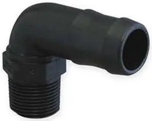 BANJO HB100/075-90 3/4" Barbed x 1" MNPT 90 Degree Elbow