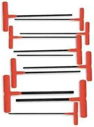 EKLIND 60911 11 Piece SAE T-Shape Hex Key Set, 60911
