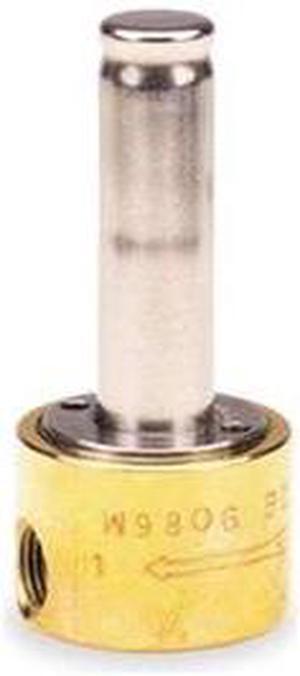 DAYTON 016652 Brass Solenoid Valve Less Coil, Normally Closed, 1/8 in Pipe Size