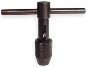 T Handle Tap Wrench, Fixed, 1/16 to 1/4 In