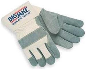 Leather Palm Gloves, S, White, PR