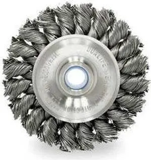 WEILER 94033 Knot Wire Bevel Wire Brush, Threaded Arbor