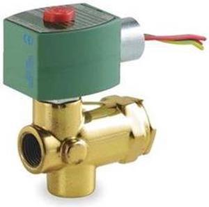 ASCO 8223G003 120V AC Brass Solenoid Valve, Normally Closed, 1/2 in Pipe Size