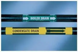 BRADY 7110-4 Pipe Marker,Fire Protection Water,Red