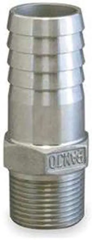 ZORO SELECT GHB075-050SS 3/4" Barbed x MNPT 316 SS Hose Barb