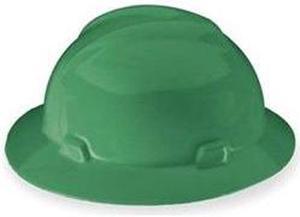 MSA 475370 Hard Hat,FullBrim,Green
