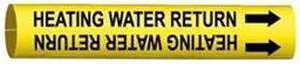 BRADY 4072-D Pipe Marker,Heating Water Return,4to6 In