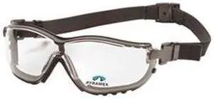 PYRAMEX GB1810STR25 Safety Goggles, Anti-Fog, Clear Lens, Not Applicable