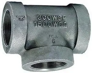 ANVIL 0310516604 Tee Tee, 1-1/4" Pipe, FNPT, Malleable Iron, Class 300