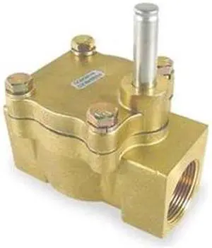 DAYTON 007734 Brass Steam Solenoid Valve Less Coil, Normally Closed, 1 1/2 in