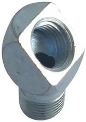 WESTWARD 5NUF8 Grease Fitting,45 Degree,Round,PK5