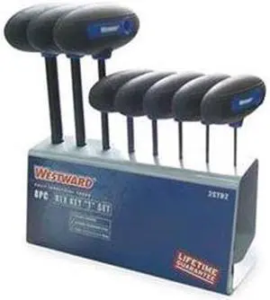 Hex Key Set, 2 - 10mm, T-Handle