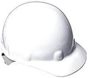 Hard Hat, FrtBrim, NonSlotted, 8Rtcht, White