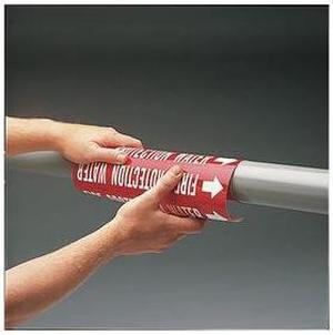 BRADY 4060-C Pipe Marker,Fire Protection Water,Red
