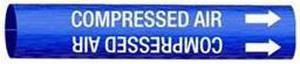 BRADY 4034-D Pipe Marker,Compressed Air,Blue,4 to6 In