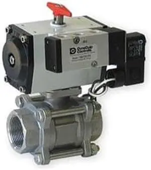 DYNAQUIP CONTROLS P3S23AJDA032A 1/2" FNPT Stainless Steel Pneumatic Ball Valve DYNAQUIP CONTROLS P3S23AJDA032A 1/2" FNPT Stainless Steel Pneumatic Ball Valve