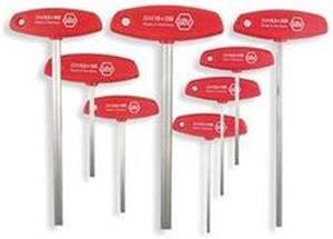 WIHA 33493 8 Piece Metric T-Shape Hex Key Set, 33493
