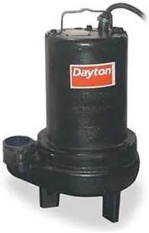 DAYTON 4LE20 1 HP 2" Manual Submersible Sewage Pump 230V