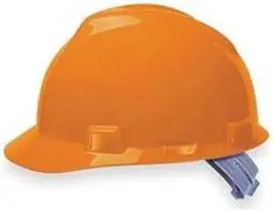 Hard Hat, Front Brim, Slotted, Pinlock, Orange