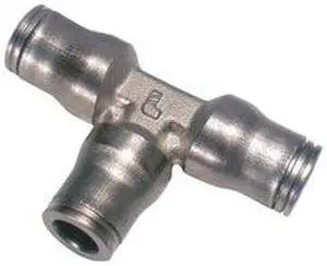 LEGRIS 3604 08 00 Nickel Plated Brass Union Tee, 5/16 in Tube Size