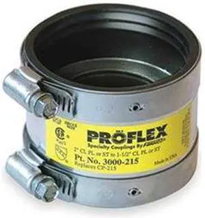 ZORO SELECT 3000-215 Shielded Coupling,For Pipe Size 1-1/2x2"