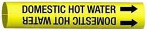 BRADY 4051-C Pipe Mkr,Domestic Hot Water,2-1/2to3-7/8