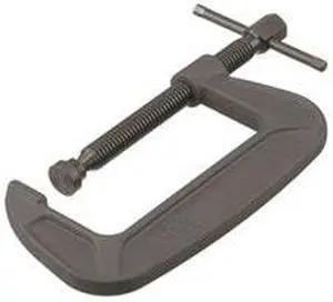 C-Clamp, HD, 6-1/4 In, 2-7/8 Deep, Black