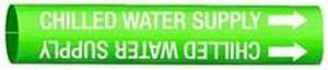 BRADY 4024-D Pipe Markr,Chilled Water SupplGn,4to6 In