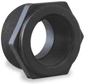 ZORO SELECT RB050-038 Reducing Bushing, Polypropylene, 1/2" x 3/8", Schedule