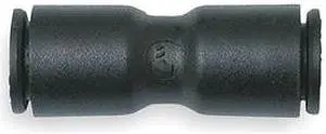 LEGRIS 3106 62 00 Straight Union, 1/2" Tube,Nylon,PK10