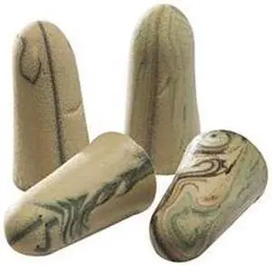 CAMO PLUGS Foam Earplugs, Foam, Corded, 100 pair per box