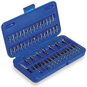 WESTWARD 1VXP5 51 Piece Screwdriver Bit Set, 1/4 in Hex Shank Size
