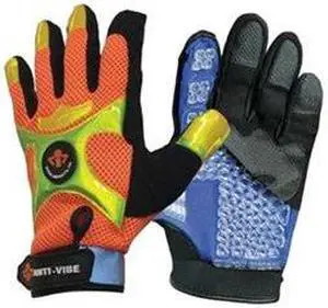 IMPACTO BGHIVISL Anti-Vibration Gloves,L,Black/ Orange,PR