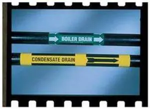 BRADY 7084-4 Pipe Mrkr,Domestic Cold Water,3/4to2-3/8