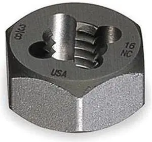 Hex Rethreading Bolt Die, Steel, 1/4-28
