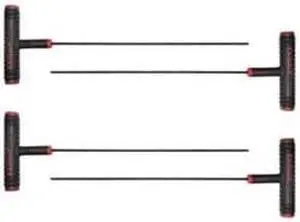 EKLIND 61808 SAE Plain Ball Hex Key, 1/8" Tip Size, 9 in Long, 3 in Short, 4 PK
