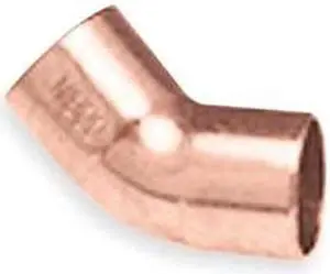 Elbow, 45 Deg, 1/2 In, Wrot Copper