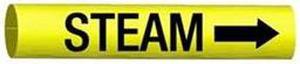 BRADY 4129-D Pipe Marker,Steam,Yellow,4 to 6 In