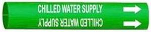 BRADY 4024-H Pipe Mrkr,Chilled Water Supply,10to15 In