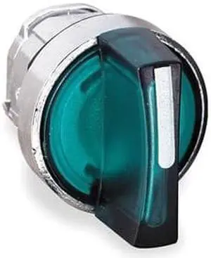 SCHNEIDER ELECTRIC ZB4BK1433 Illum Selector Switch,2 Pos,22mm,Green