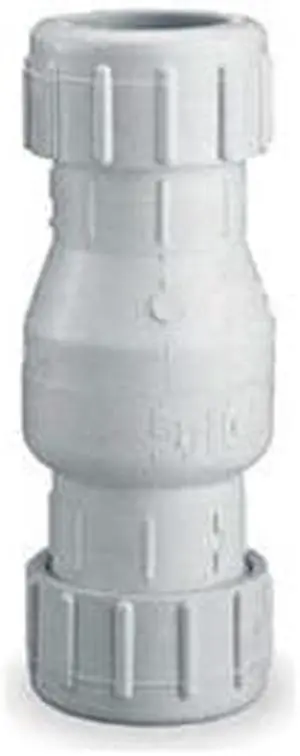 DAYTON 4RG88 1-1/2" Compression PVC Swing Check Valve