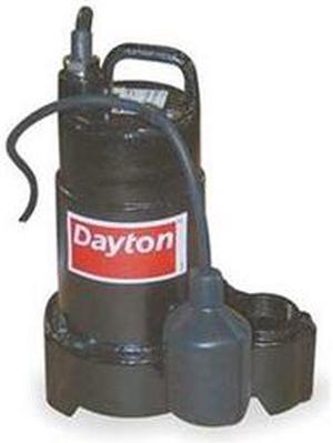 DAYTON 4HU67 1/4 HP 1-1/2" F Submersible Sump Pump 120V AC Tether